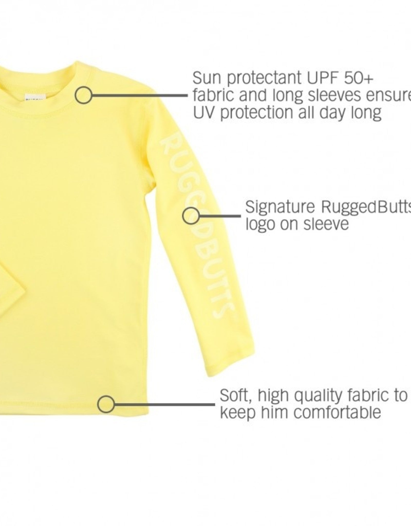 RuggedButts Yellow Long Sleeve Rash Guard