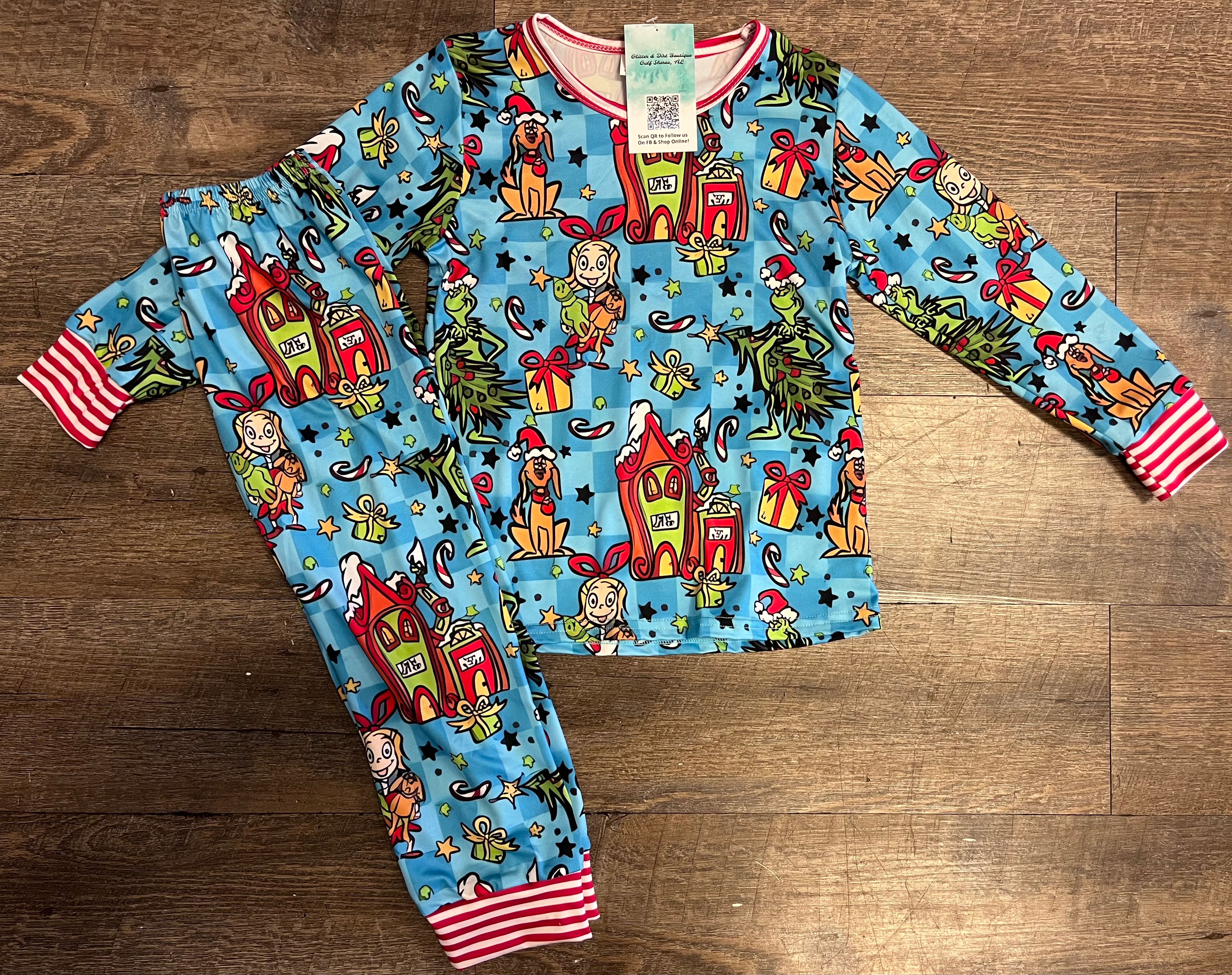 Grinchy Christmas PJ Set