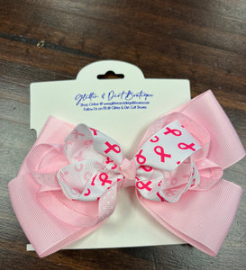 Light Pink Breast Cancer Ribbon Bow