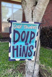 Double Sided Dolphins Yard Flag