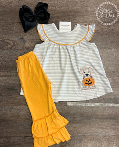 Pumpkin Pup Ruffle Set