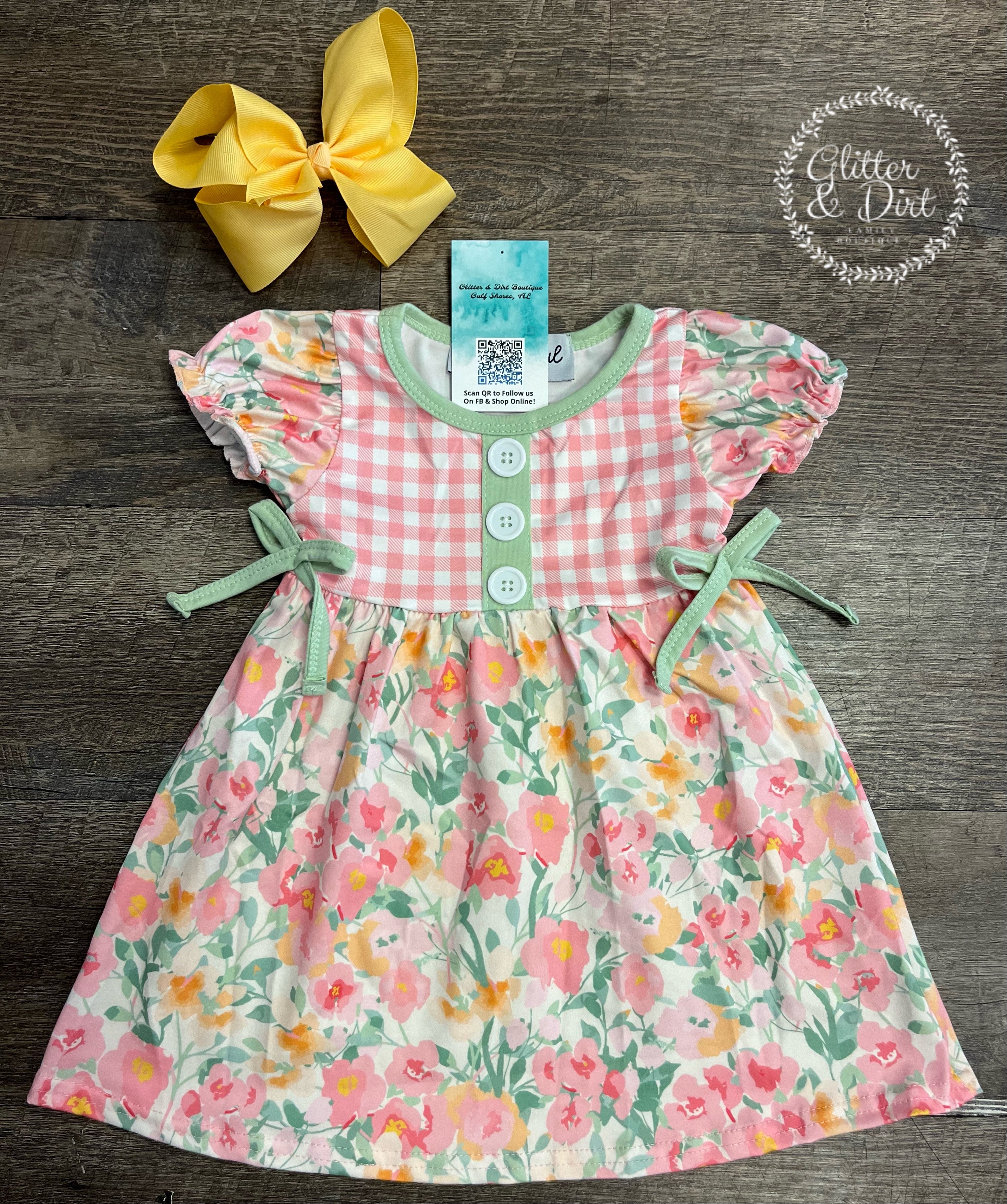 Sage Floral Dress